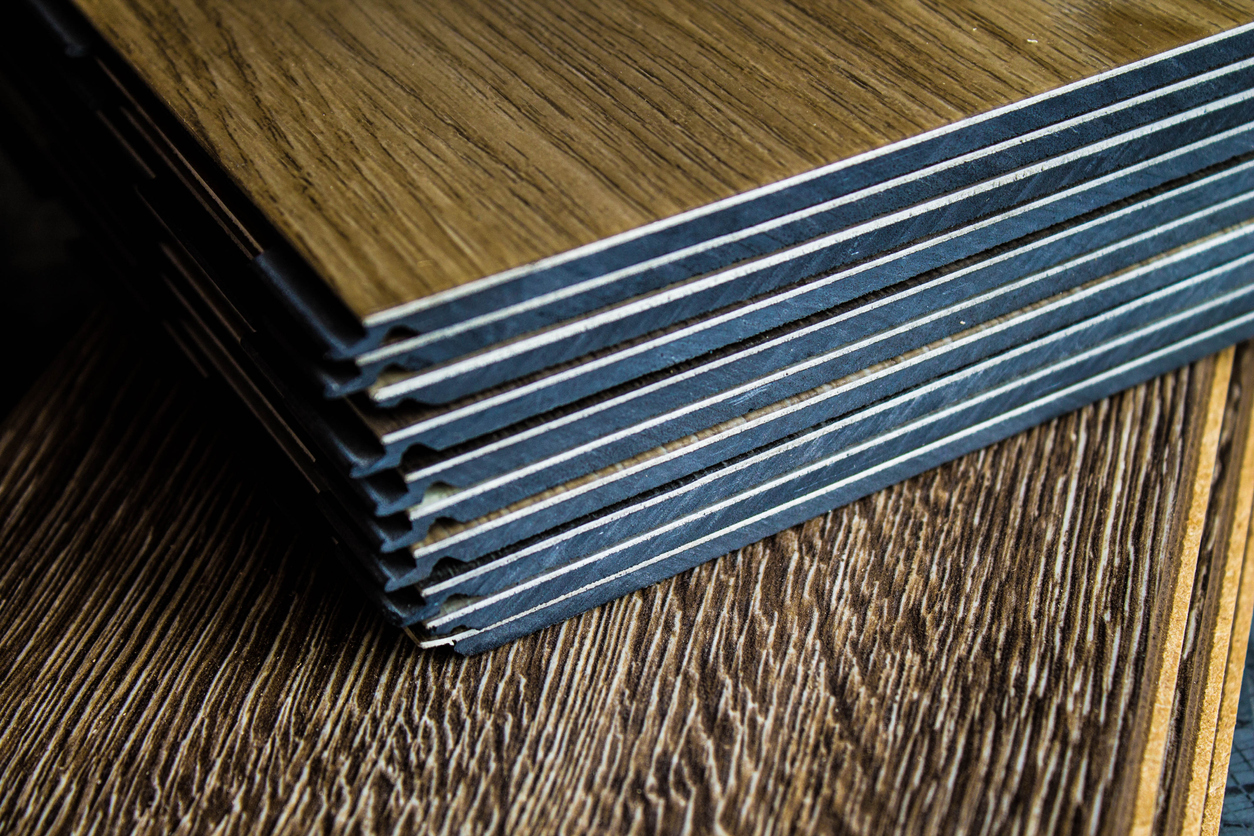 Vinyl strips. Flexible plastic laminate.Waterproof floor tiles