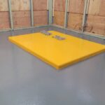 Finished commercial epoxy flooring system with slip resistance