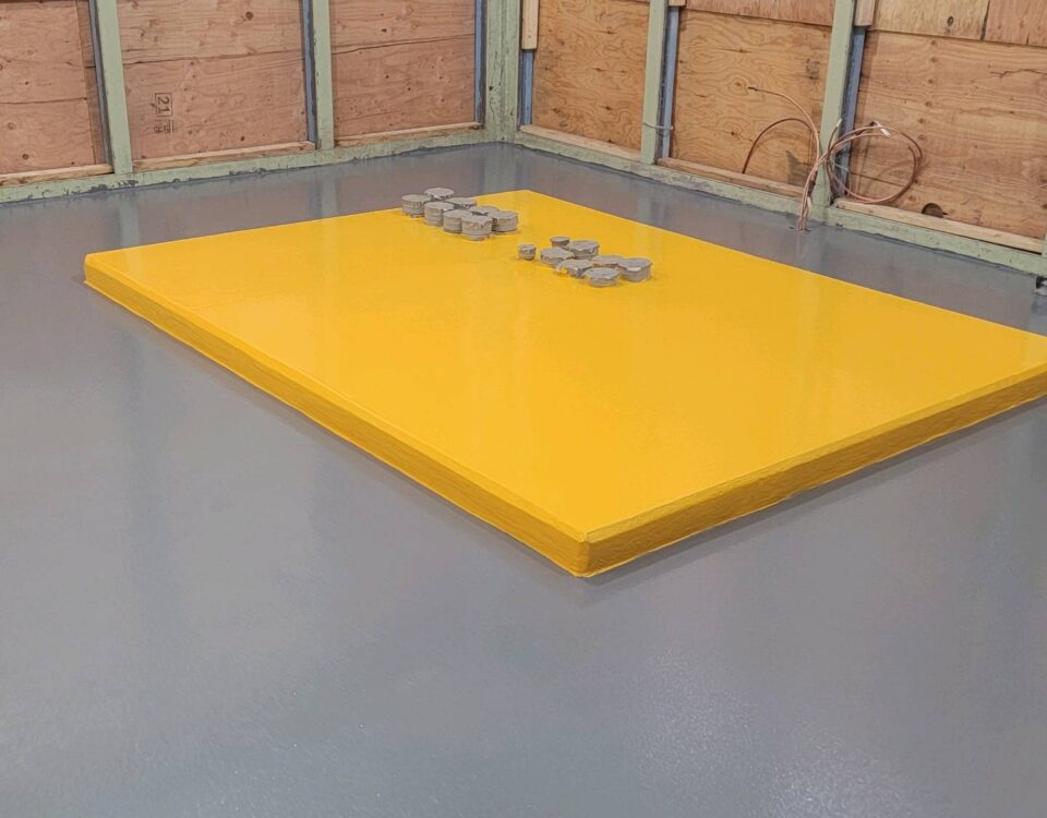Finished commercial epoxy flooring system with slip resistance